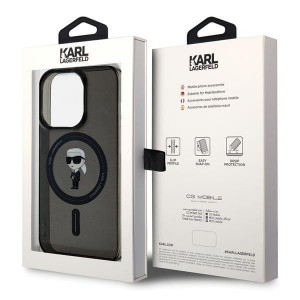 Оригинален гръб KARL LAGERFELD IML Ikonik MagSafe - iPhone 15 Pro черен - Img 8