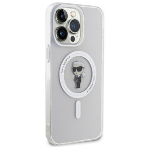 Оригинален гръб KARL LAGERFELD IML Ikonik MagSafe - iPhone 15 Pro Max прозрачен - Img 4