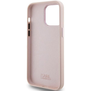 Оригинален гръб KARL LAGERFELD Silicone Choupette Metal Pin - iPhone 15 Pro розов - Img 7