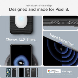 Оригинален гръб SPIGEN Liquid Air - Google Pixel 8 черен мат - Img 17