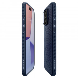 Оригинален гръб SPIGEN Liquid Air - iPhone 15 Pro Max тъмносин - Img 7