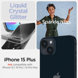 Оригинален гръб SPIGEN Liquid Crystal - iPhone 15 Plus Glitter Crystal - Img 9