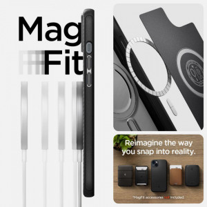 Оригинален гръб SPIGEN Mag Armor MagSafe - iPhone 14 Plus черен мат - Img 10