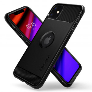 Оригинален гръб SPIGEN Rugged Armor - iPhone 11 черен мат - Img 13