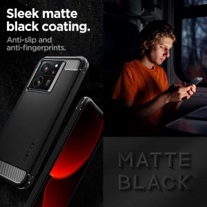 Оригинален гръб SPIGEN Rugged Armor - Xiaomi 13T / 13T Pro черен мат - Img 7