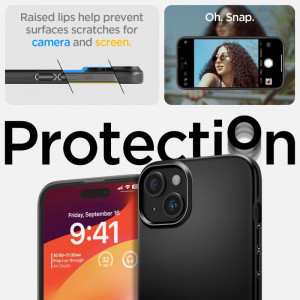 Оригинален гръб SPIGEN Thin Fit - iPhone 15 черен - Img 11