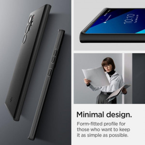 Оригинален гръб SPIGEN Thin Fit - Samsung Galaxy S22 Ultra черен - Img 12