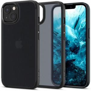 Оригинален гръб SPIGEN Ultra Hybrid - iPhone 13 Matte Frost Black - Img 1
