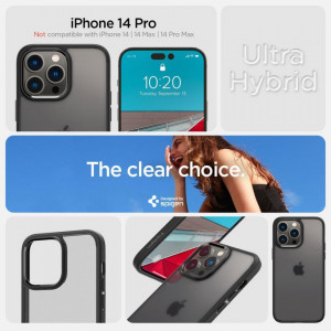 Оригинален гръб SPIGEN Ultra Hybrid - iPhone 14 Pro черен - Img 6