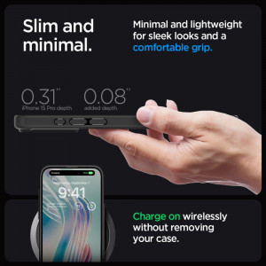 Оригинален гръб SPIGEN Ultra Hybrid - iPhone 15 Pro черен мат - Img 14