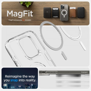 Оригинален гръб SPIGEN Ultra Hybrid MagSafe - iPhone 14 Pro бял - Img 13
