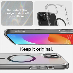 Оригинален гръб SPIGEN Ultra Hybrid MagSafe - iPhone 15 Plus графит - Img 5
