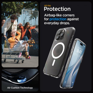 Оригинален гръб SPIGEN Ultra Hybrid MagSafe - iPhone 15 Pro Frost Clear - Img 11