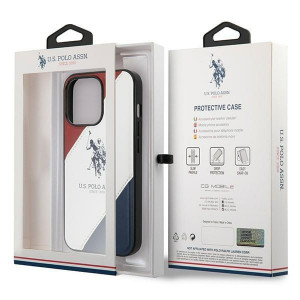 Оригинален гръб US POLO Tricolor Embossed USHCP14LPSO3 - iPhone 14 Pro бял - Img 8