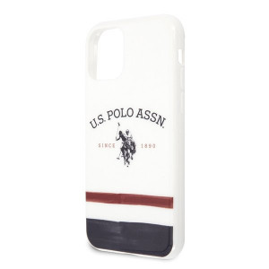 Оригинален гръб US POLO Tricolor USHCN65PCSTRB - iPhone 11 Pro Max бял - Img 3