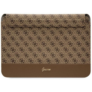 Оригинален калъф за лаптоп GUESS 4G Stripe Metal Logo GUCS14PS4SGW 14" кафяв - Img 1