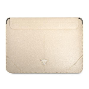 Оригинален калъф за лаптоп GUESS Saffiano Triangle Logo GUCS14PSATLE 13" / 14" бежов - Img 1