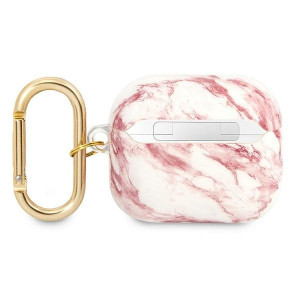 Оригинален калъф за слушалки GUESS Marble Strap GUA3HCHMAP - AirPods 3 розов - Img 2