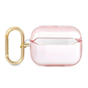 Оригинален калъф за слушалки GUESS Strap GUAPHHTSP - AirPods Pro розов - Img 2
