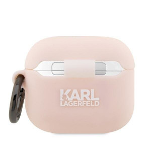 Оригинален калъф за слушалки Karl LAGERFELD Silicone Karl Head 3D KLA3RUNIKP - AirPods 3 розов - Img 2