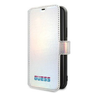 Оригинален калъф тип книга GUESS Iridescent GUFLBKN58BLD - iPhone 11 Pro сребрист - Img 1