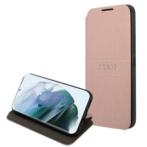Оригинален калъф тип книга GUESS Saffiano Stripe GUBKS22MPSASBPI - Samsung Galaxy S22+ розов - Img 5