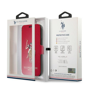 Оригинален калъф тип книга US POLO Polo Embroidery USFLBKP12LPUGFLRE - iPhone 12 Pro Max червен - Img 7