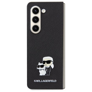 Оригинален калъф KARL LAGERFELD Saffiano Karl&Choupette Pin - Samsung Galaxy Z Fold5 черен - Img 2