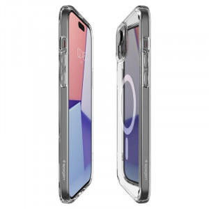 Оригинален прозрачен гръб с цветна рамка SPIGEN Crystal Hybrid MagSafe - iPhone 15 Pro Max прозрачен - Img 11