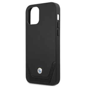 Оригинален твърд гръб от еко кожа BMW Leather Perforate BMHCP12MRSWPK - iPhone 12 / 12 Pro черен - Img 6