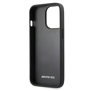 Оригинален твърд гръб AMG Leather Debossed Lines AMHCP13LGSEBK - iPhone 13 Pro черен - Img 7