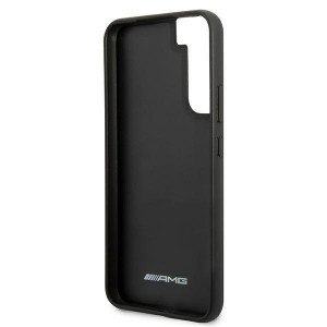 Оригинален твърд гръб AMG Leather Debossed Lines AMHCS22MGSEBK - Samsung Galaxy S22+ черен - Img 7