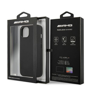 Оригинален твърд гръб AMG Leather Hot Stamped AMHCP13SDOLBK - iPhone 13 mini черен - Img 8