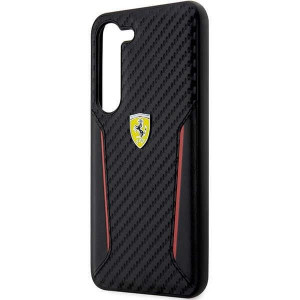 Оригинален твърд гръб FERRARI Carbon Contrast Edges FEHCS23MNPYK - Samsung Galaxy S23+ черен - Img 6
