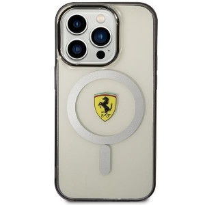 Оригинален твърд гръб FERRARI Outline MagSafe FEHMP14LURKT - iPhone 14 Pro прозрачен - Img 3