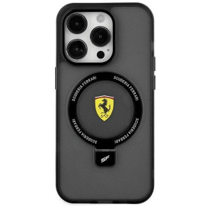 Оригинален твърд гръб FERRARI Ring Stand 2023 MagSafe - iPhone 15 Plus / 14 Plus черен