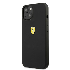 Оригинален твърд гръб FERRARI Silicone FESSIHCP13SBK - iPhone 13 mini черен - Img 2