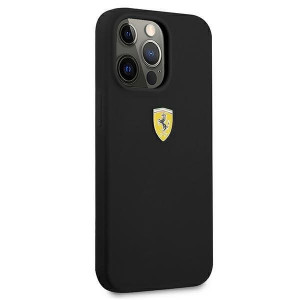 Оригинален твърд гръб FERRARI Silicone FESSIHCP13XBK - iPhone 13 Pro Max черен - Img 4