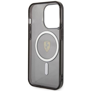 Оригинален твърд гръб FERRARI Translucent MagSafe FEHMP14LUKK - iPhone 14 Pro черен полупрозрачен - Img 7