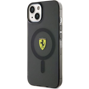 Оригинален твърд гръб FERRARI Translucent MagSafe FEHMP14SURKK - iPhone 14 черен полупрозрачен - Img 2