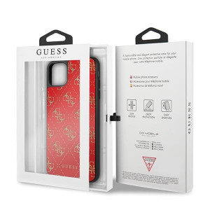 Оригинален твърд гръб GUESS 4G Double Layer Glitter - iPhone 11 Pro Max червен - Img 12