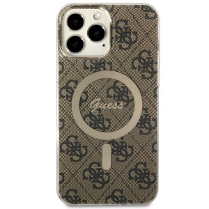 Оригинален твърд гръб GUESS 4G GUHMP13XH4STW - iPhone 13 Pro Max кафяв - Img 3