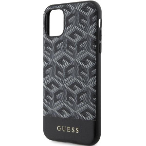 Оригинален твърд гръб GUESS GCube Stripes MagSafe GUHMN61HGCFSEK - iPhone 11 черен - Img 6