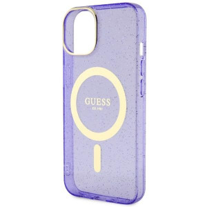 Оригинален твърд гръб GUESS Glitter Gold MagSafe GUHMP14MHCMCGU - iPhone 14 Plus лилав - Img 6