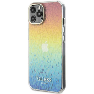 Оригинален твърд гръб GUESS IML Faceted Mirror Disco Iridescent - iPhone 12 / 12 pro многоцветен - Img 2