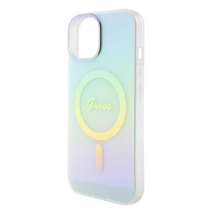Оригинален твърд гръб GUESS IML Iridescent MagSafe GUHMP15SHITSQ - iPhone 15 тюркоаз - Img 6