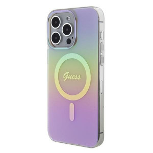 Оригинален твърд гръб GUESS IML Iridescent MagSafe GUHMP15XHITSP - iPhone 15 Pro Max розов - Img 2