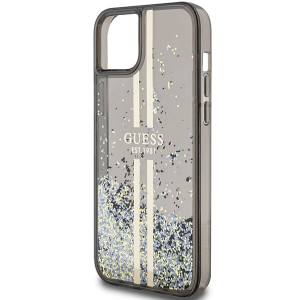Оригинален твърд гръб GUESS Liquid Glitter Gold Stripes - iPhone 15 Plus / 14 Plus черен - Img 6