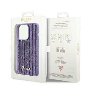 Оригинален твърд гръб GUESS Sequin Script Metal - iPhone 13 Pro Max лилав - Img 8