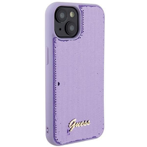 Оригинален твърд гръб GUESS Sequin Script Metal - iPhone 15 лилав - Img 4